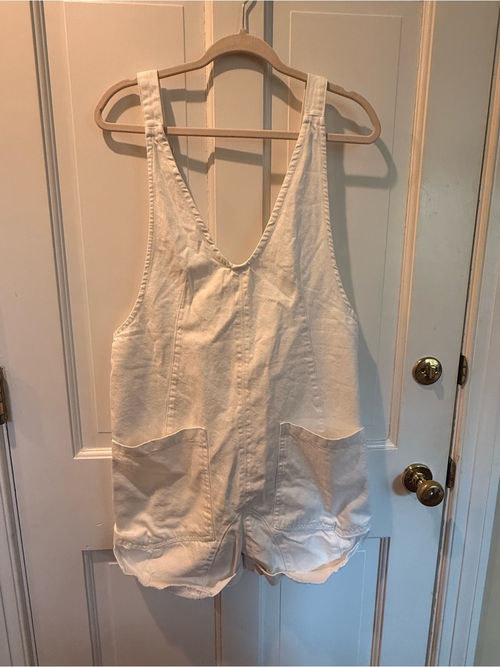 NWOT Free People We The Free High Roller Women's Cotton Denim Shortalls - Picture 2 of 7